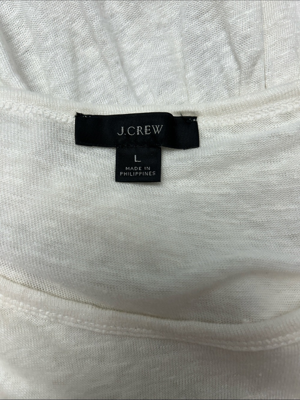 J. Crew Linen Navy Tassel-Hem Tank & Linen White Tiered Tank Duo - Picture 4 of 13